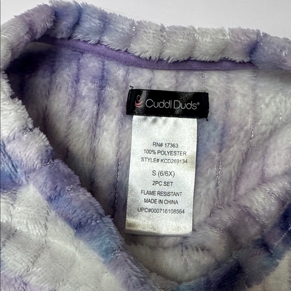 Cuddl Duds Purple and Blue Lounge Set (like new!) - Picture 3 of 5